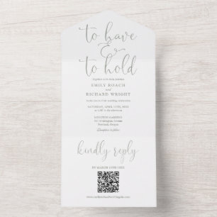 QR-Code-Seite als grüne Hochzeit zu haben und zu h All In One Einladung