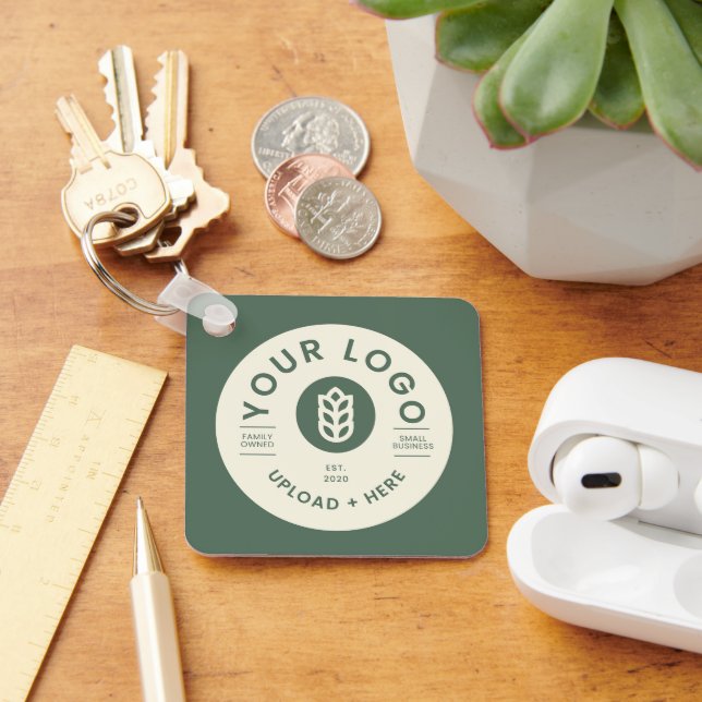 QR-Code-Seite Grün für das individuell anpassbare  Schlüsselanhänger (Schreibtisch)