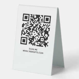 QR-CODE-SIGN FÜR UNTERNEHMEN - NUTZEN SIE HIER DEN TISCHAUFSTELLER 