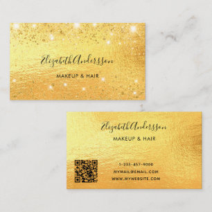 QR-Code-Skript für den Gold-Glitzer Visitenkarte