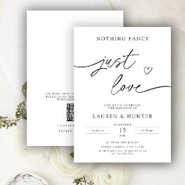 QR-Code Skript Nichts Extravagant nur Liebe Hochze Einladung
