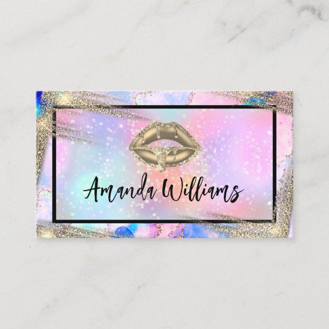 QR Code Social Media Icons Einzigartige Schönheit Visitenkarte (Vorderseite)