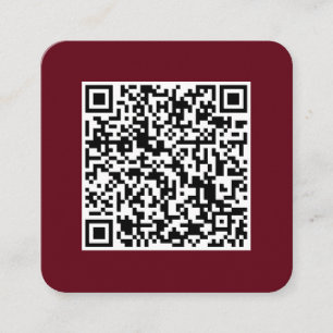 QR-Code-Social Media-modern-einfach-Beruflich Quadratische Visitenkarte