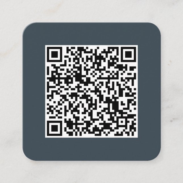 QR-Code-Social Media-modern-einfach-Beruflich Quadratische Visitenkarte (Vorderseite)