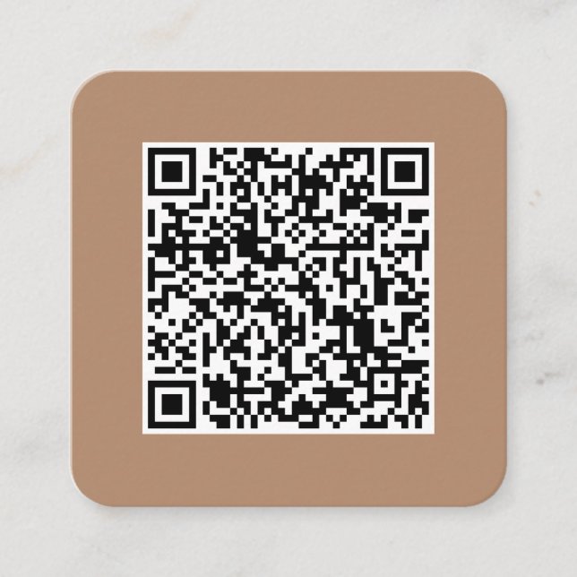QR-Code-Social Media-Modern-Einfach-Beruflicher Sq Quadratische Visitenkarte (Vorderseite)