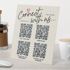 QR-Code Social Media Moderne Skriptvernetzung Sockelschild