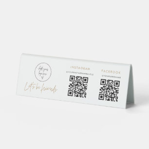QR-Code Social Media Scan Code Zelt Schild