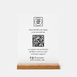 QR-Code Social Media   Scanne Mich Benutzerdefinie Acrylschild