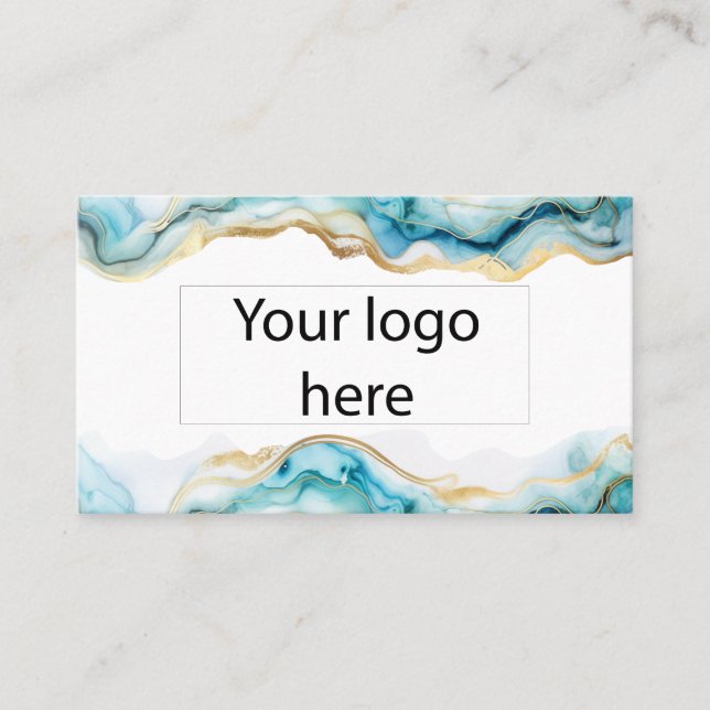 QR Code Social Media-Website des modernen Chic-Log Visitenkarte (Vorderseite)