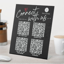 QR Code Social Media-Zeichen, Modernes Trendskript