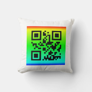 QR Code® Sprichwort: DANKE FÜR IHRE HILFE Kissen