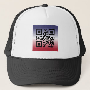 QR Code® Sprichwort: GLÜCKLICH, 4. JULI Truckerkappe