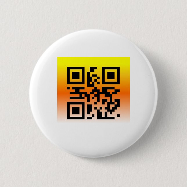 QR Code® Sprichwort: GLÜCKLICH HALLOWEEN Button (Vorderseite)