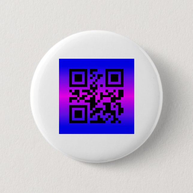 QR Code® Sprichwort: GLÜCKLICHER GEBURTSTAG Button (Vorderseite)