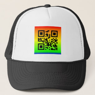 QR Code® Sprichwort: GLÜCKLICHKEIT Truckerkappe
