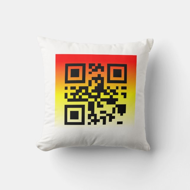 QR-Code®-Sprichwort: GRATULIERUNGEN Kissen (Vorderseite)