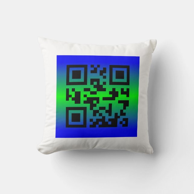 QR Code® Sprichwort: HABEN EINE GROSSE WOCHE Kissen (Vorderseite)