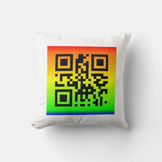 QR Code® Sprichwort: PEACE Kissen (Vorderseite)