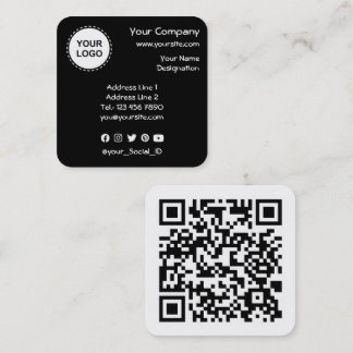 QR-Code-Square-Visitenkarte Quadratische Visitenkarte
