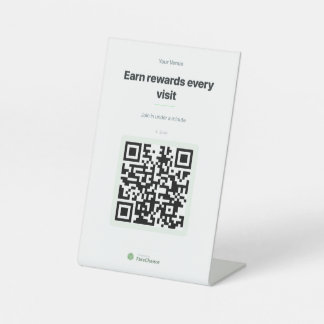 QR-Code-Ständer für Restaurants und Geschäfte Sockelschild