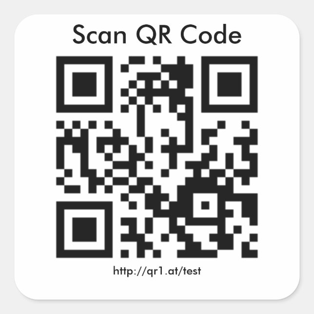 QR-Code Sticker (Vorderseite)