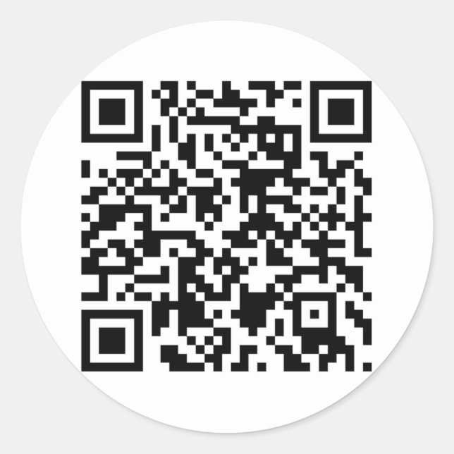 QR-Code-Sticker - Anpassbar Runder Aufkleber (Vorderseite)