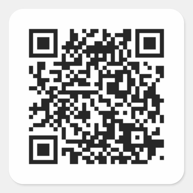 QR-Code Sticker/Aufkleber Quadratischer Aufkleber (Vorderseite)