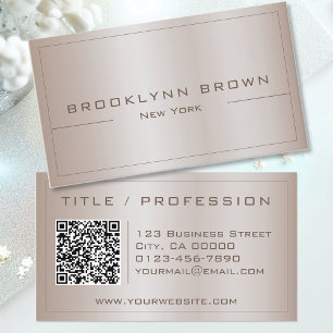 QR-Code Stilvoll Silver Gray Color Gradient Classy Visitenkarte