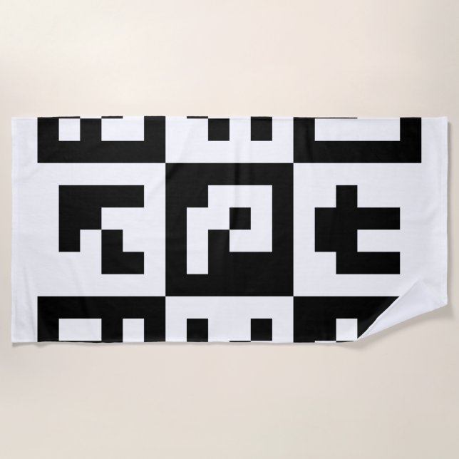 qr Code Strandtuch (Vorderseite)
