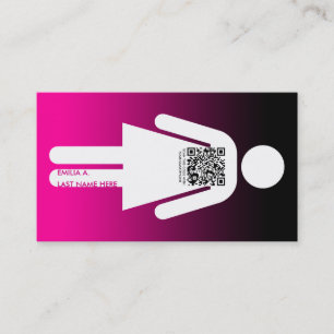 qr Code-Strichmännchen Visitenkarte