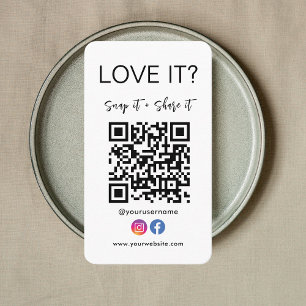 Qr-Code-Symbol für Facebook-Instagramme speichern Visitenkarte
