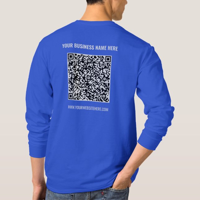 QR-Code-T - Shirt Informationen zur Website Ihres  (Rückseite)