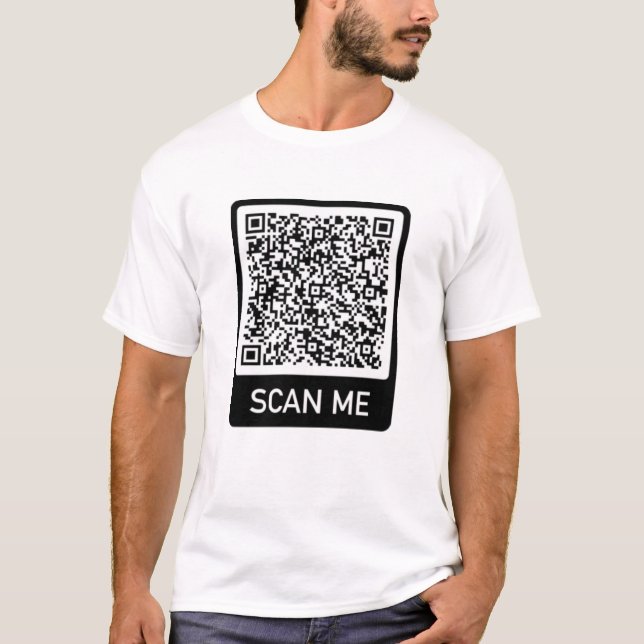 QR Code T - Shirt Scannen Sie Ihr Personalisiertes (Vorderseite)