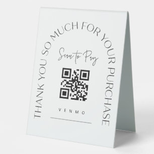 QR-Code-Tabelle Zelt Hochzeitsszenario-Bar Tischaufsteller