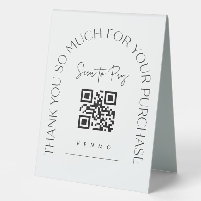 QR-Code-Tabelle Zelt Hochzeitsszenario-Bar Tischaufsteller (Vorderseite)