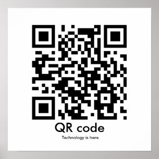 QR-Code, Technologie ist hier Poster