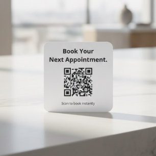 QR-Code „Termin buchen“  Quadratischer Aufkleber