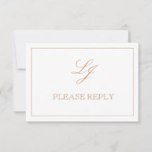 QR Code Terracotta Script Monogram Wedding RSVP