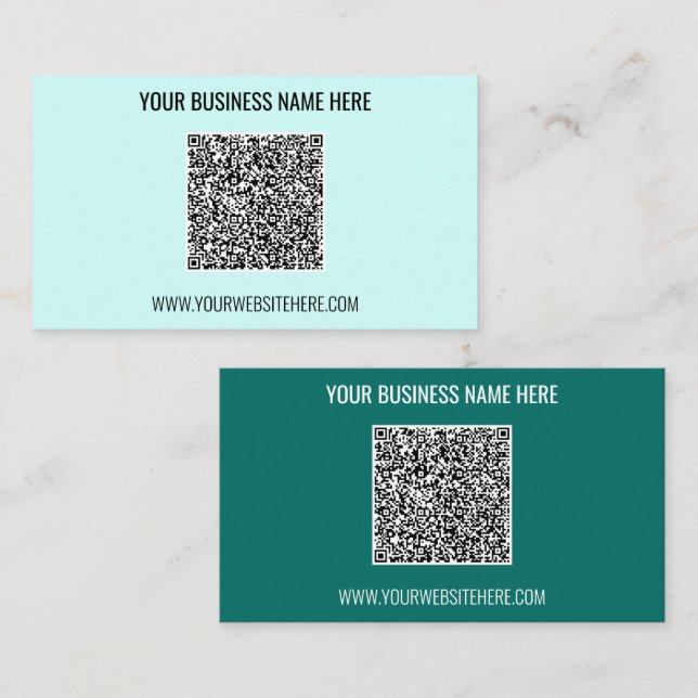 QR Code Texte Info couleur Carte de visite profess (Devant / Derrière)