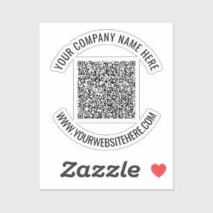 QR-Code-Textförderer für Unternehmen Aufkleber