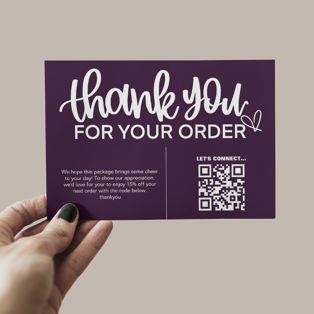QR Code Thank For Your Purchase Package Insert (Von Creator hochgeladen)