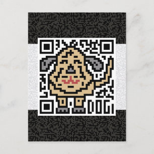 QR Code the Dog Postkarte