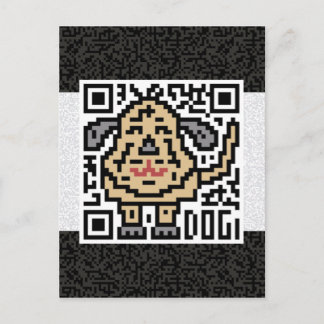 QR Code the Dog Postkarte