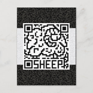 QR Code the Sheep Postkarte