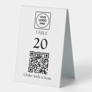 QR-Code-Tischnummer Restaurant Café Tischaufsteller