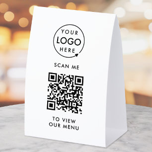 QR-Code-Tischständer Digitales Menü-Tischzelt Tischaufsteller