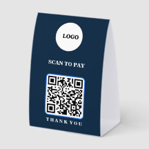QR-Code-Tischständer-Schild zum Scannen und Bezahl