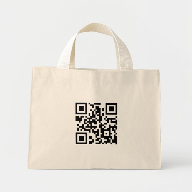 QR Code Totbeutel Mini Stoffbeutel (Vorne)