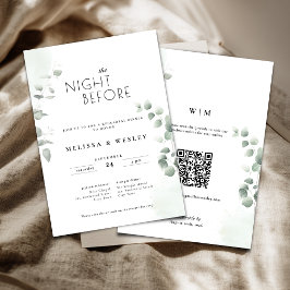 QR-Code-Trendy-Greenery-Probe-Hochzeit Einladung