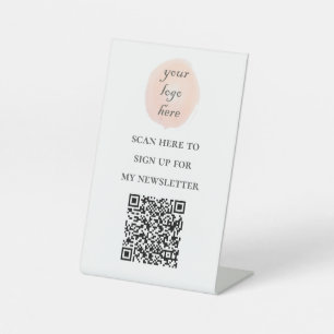 QR-Code tritt meinem Newsletter bei, füge dein Log Sockelschild